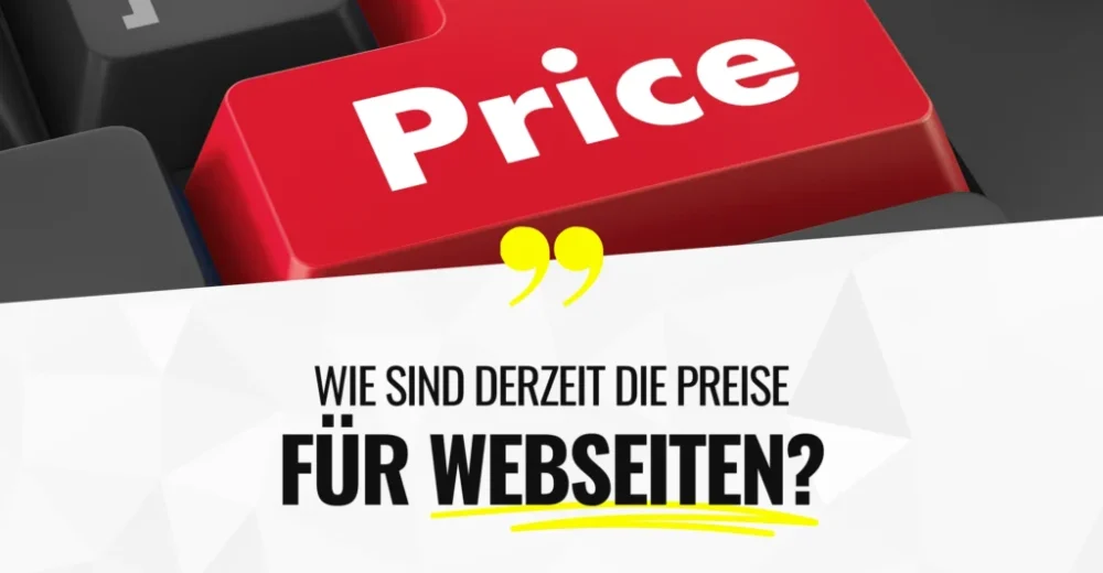 Preis einer Webseite