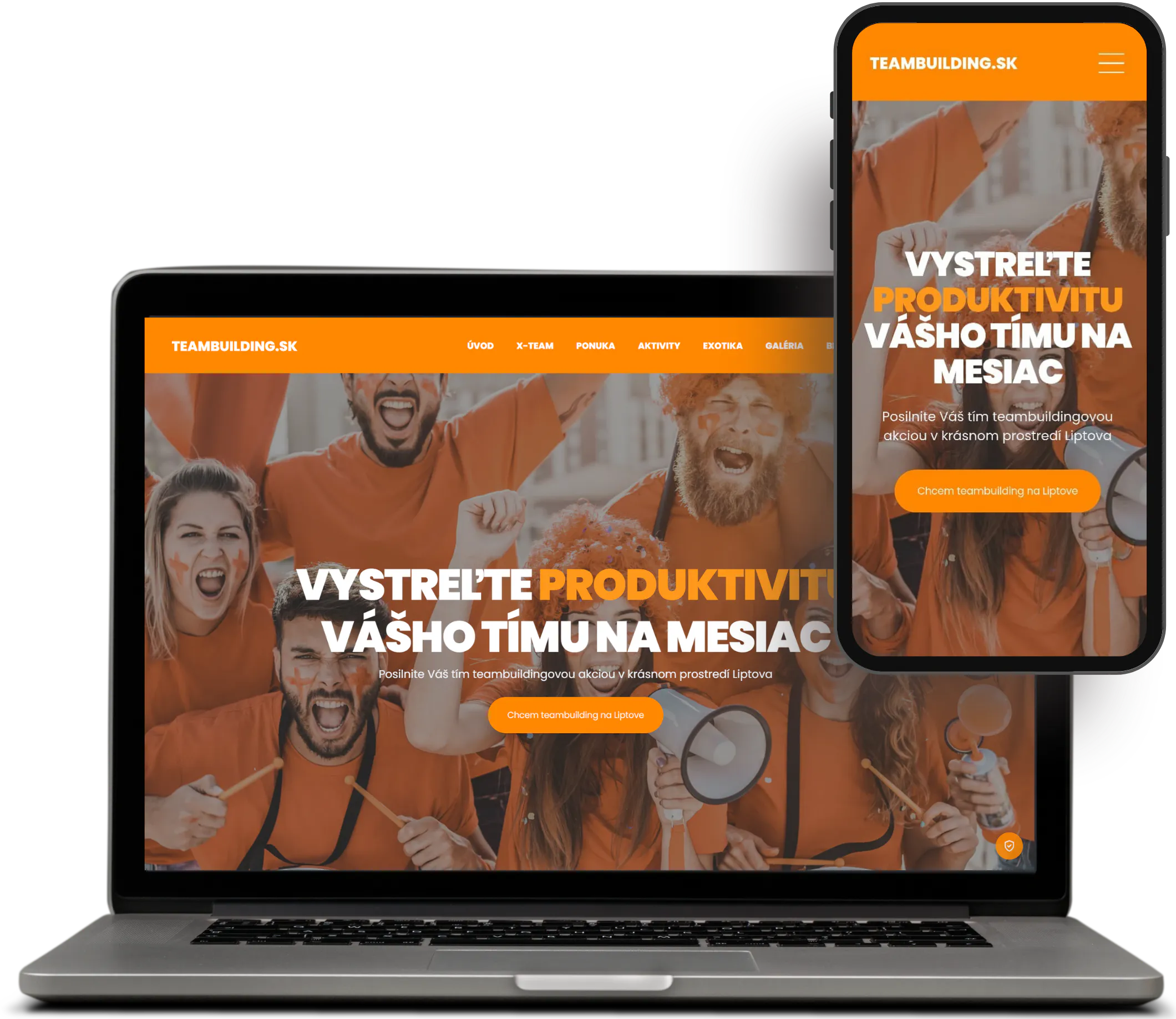 teambuilding.sk Webseite nach Maß