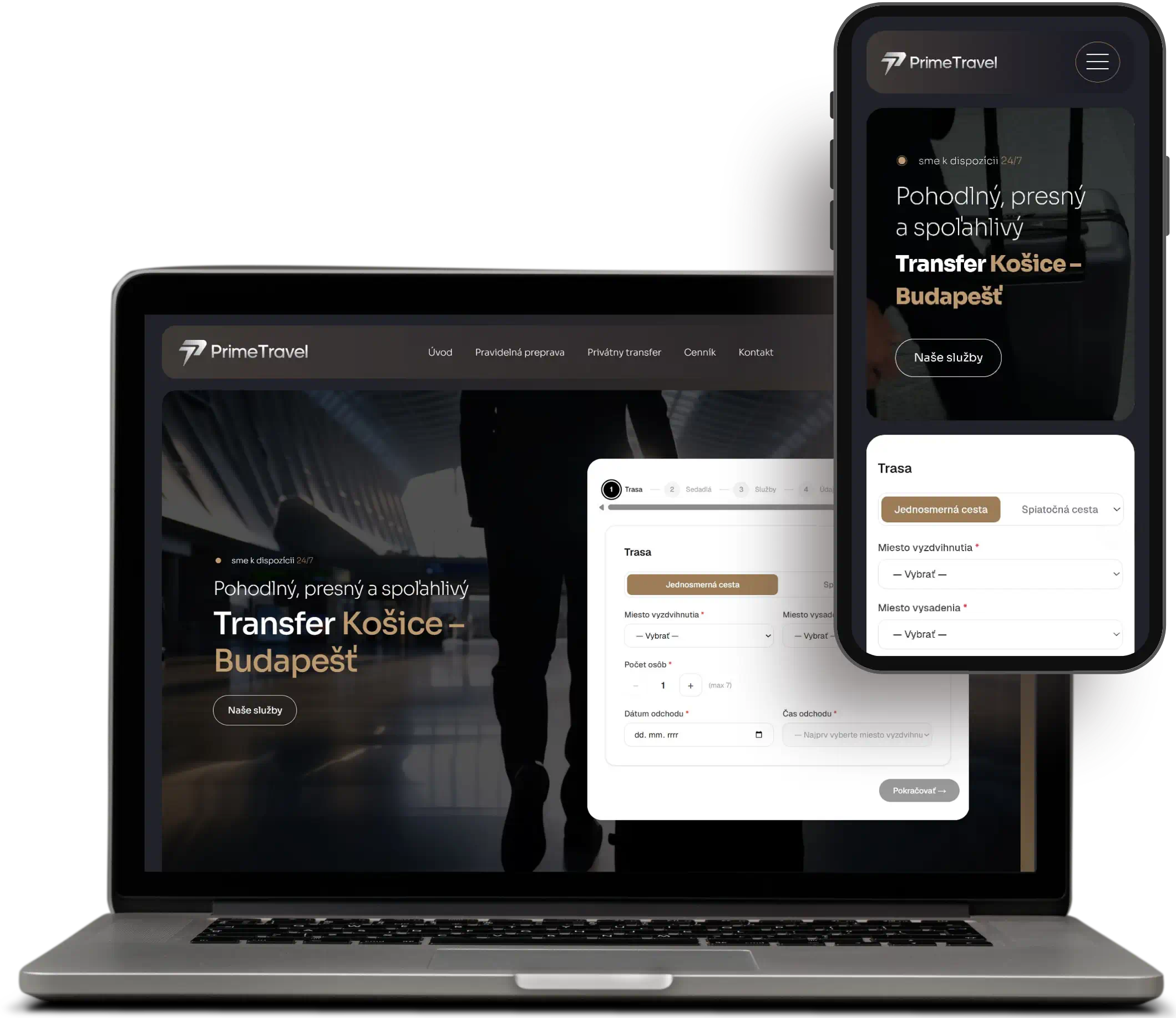 primetravel.sk Webseite nach Maß